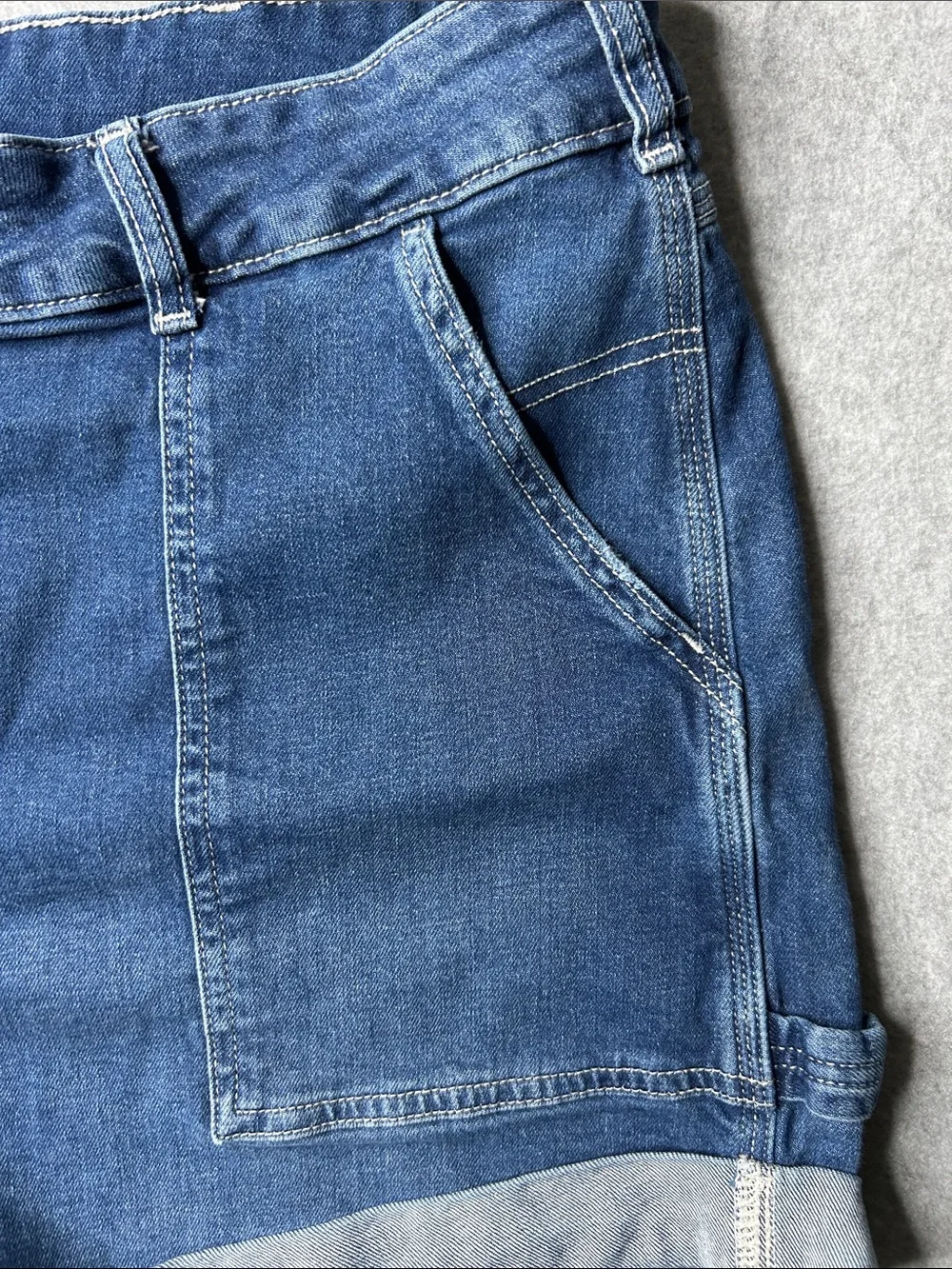 Lee Women's Dark Blue Denim Cuffed Jean Shorts